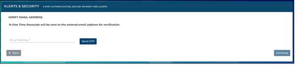 Image showing that users will be prompted to enter their email address in order to receive a OTP for logging in.